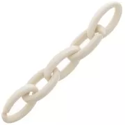 35x19mm Oval Clear Acrylic Link - Ivory x1