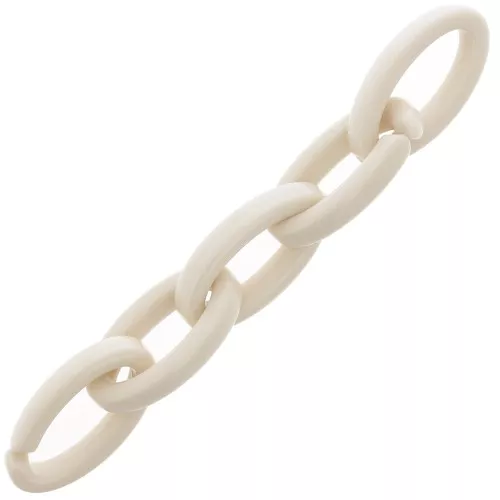35x19mm Oval Clear Acrylic Link - Ivory x1