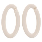 35x19mm Oval Clear Acrylic Link - Ivory x1