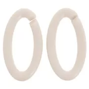 35x19mm Oval Clear Acrylic Link - Ivory x1