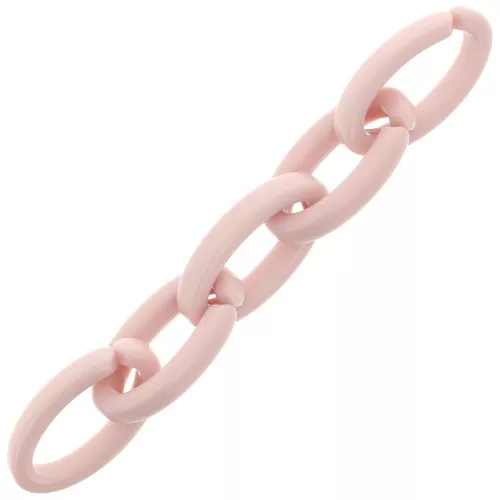 35x19mm Oval Clear Acrylic Link - Light Pink x1
