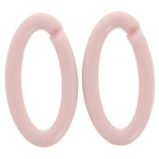 35x19mm Oval Clear Acrylic Link - Light Pink x1