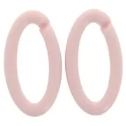 35x19mm Oval Clear Acrylic Link - Light Pink x1