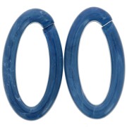 35x19mm Oval Clear Acrylic Link - Marbled Dark Blue x1