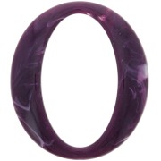 39x34mm Oval Clear Acrylic Link - Marble Plum x1