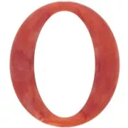 39x34mm Oval Clear Acrylic Link - Marble Coral x1