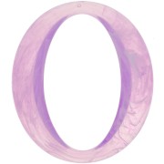39x34mm Oval Clear Acrylic Link - Marble Lilac x1