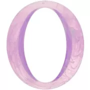 39x34mm Oval Clear Acrylic Link - Marble Lilac x1