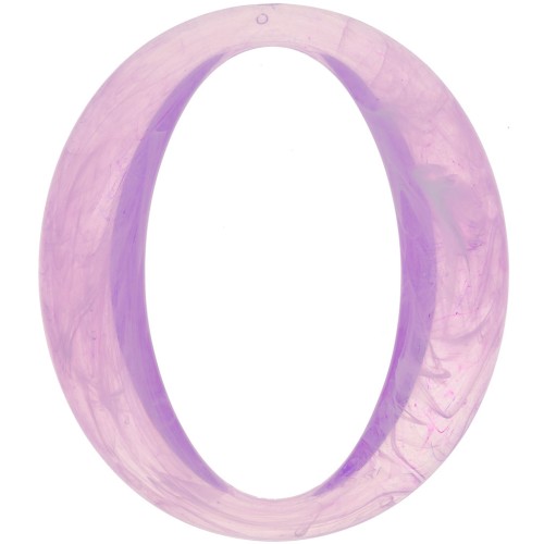 39x34mm Oval Clear Acrylic Link - Marble Lilac x1
