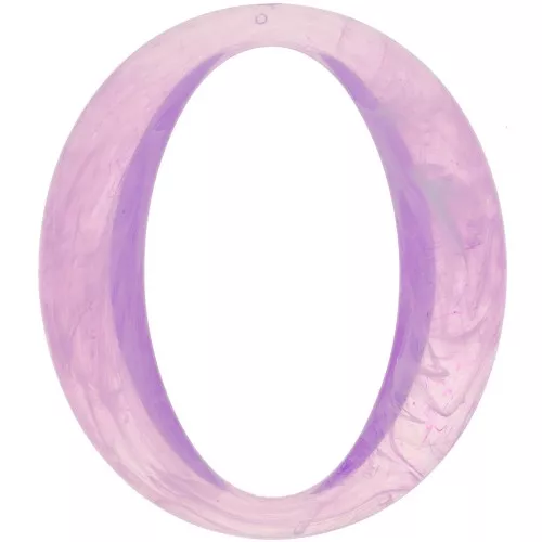 39x34mm Oval Clear Acrylic Link - Marble Lilac x1