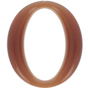 39x34mm Oval Clear Acrylic Link - Amber x1