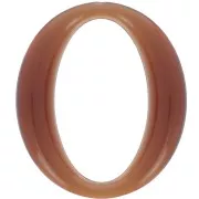 39x34mm Oval Clear Acrylic Link - Amber x1