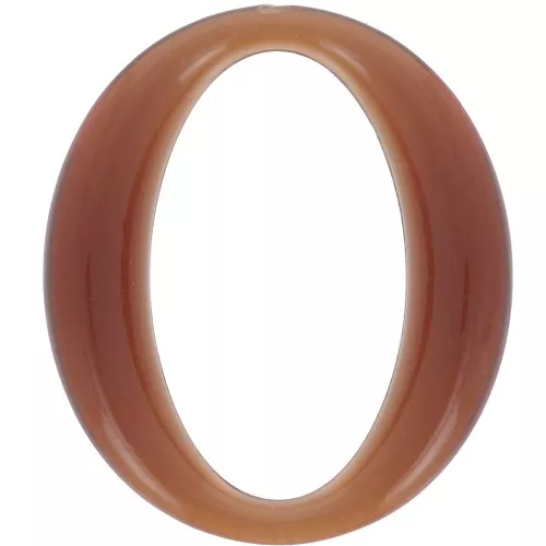 39x34mm Oval Clear Acrylic Link - Amber x1