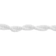 3x0.3mm Heishi pvc rondelles - White x40cm