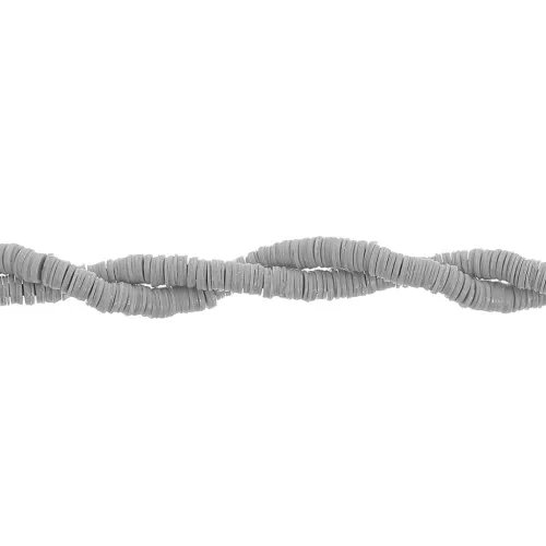Heishi beads pvc rondelles 3x0.3 mm - Grey x40cm
