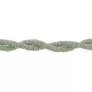 3x0.3mm Heishi pvc rondelles - Khaki x40cm