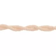 Heishi beads pvc rondelles 3x0.3 mm - Beige x40cm