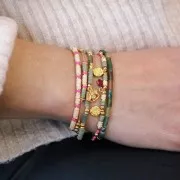 3x0.3mm Heishi pvc rondelles - Beige x40cm