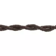 3x0.3mm Heishi pvc rondelles - Dark brown x40cm