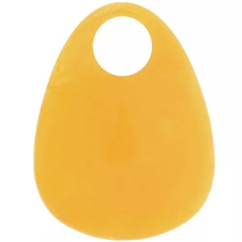 38x29mm Acrylic Drop Pendant - Marbled Dark Yellow x1