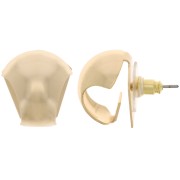 17x16mm Curved Ear Studs for pendants - Gold Tone x2|raw }}