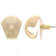 17x16mm Curved Ear Studs for pendants - Gold Tone x2