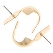 17x16mm Curved Ear Studs for pendants - Gold Tone x2