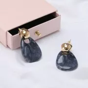 17x16mm Curved Ear Studs for pendants - Gold Tone x2