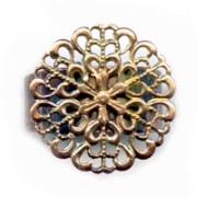 Filigreed ring base 19mm Bronze tone|raw }}