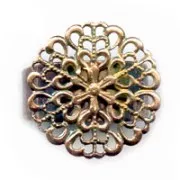 Filigreed ring base 19mm Bronze tone