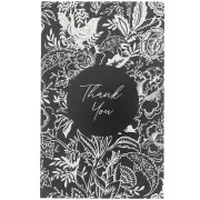 Flower - Jewellery cards - Thank you cards - Floral - Thank You - Black - White x10 Jewellery cards - Thank you cards - Floral - Thank You - Black - White x10