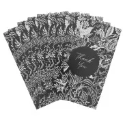 Jewellery cards - Thank you cards - Floral - Thank You - Black - White x10