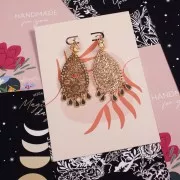 Jewellery cards - Thank you cards - Floral - Thank You - Black - White x10