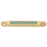 27x4mm Rectangular Spacer with Epoxy Resin - Fine Gold Plated - Mint x1
