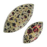 Gift - PureCrystal 4228 Scarlet Gold Patina navette - Random size x2