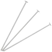 30x0.7mm 925 Sterling Silver Flat Head pins x10
