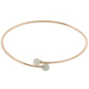 Flexible bead bracelet for semi-drilled holes - Gold filled x19cm