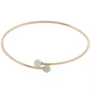 Flexible bead bracelet for semi-drilled holes - Gold filled x19cm