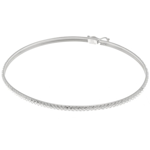 2.9mm 925 Sterling Silver Diamond Effect Bracelet x19.5cm