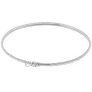 2.9mm 925 Sterling Silver Diamond Effect Bracelet x19.5cm