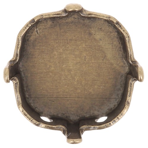 Serti griffe dos fermé pour cabochon PureCrystal 4470 10 mm - Bronze x11 mm Closed