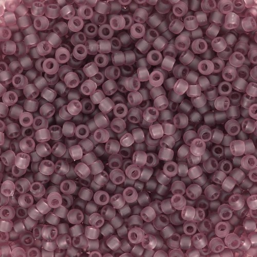 Toho Seed beads 15/0 TO15R6BF - Transparent Medium Amethyst Frosted x8g
