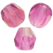 3mm Fire polished beads - Fuchsia AB x50|raw }}
