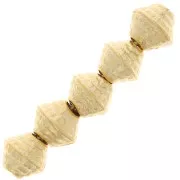 5.5x6mm Textured bicones - Fine Gold-plated x5