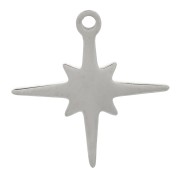 12mm 304 Stainless Steel North Star Charm x1