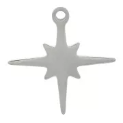 12mm 304 Stainless Steel North Star Charm x1