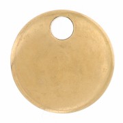 6 mm Round Sequins, Engravable Medals - 303L Stainless Steel, Gold-Plated (Set of 4)