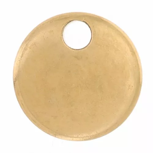 6 mm Round Sequins, Engravable Medals - 303L Stainless Steel, Gold-Plated (Set of 4)