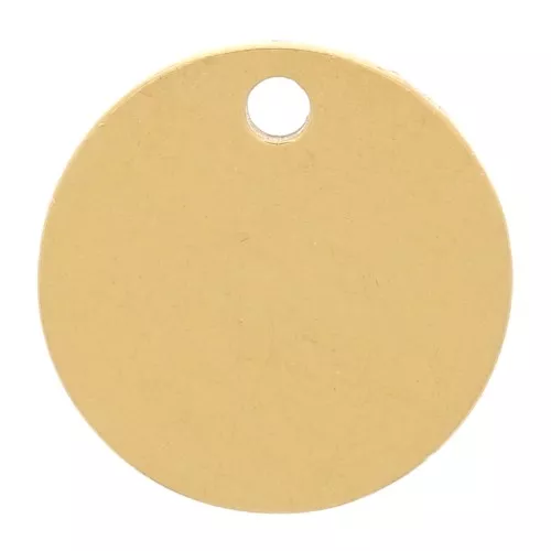 10mm 304L Stainless Steel Round Engraving Sequin - Gold Tone x4