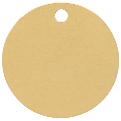 12mm 304 Stainless Steel Round Engraving Sequin - Gold Tone x1